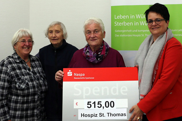 Seniorengruppe St. Martin untersttzt Hospiz St. Thomas 