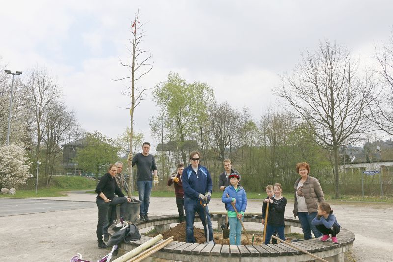 Brgerliste spendet Amber-Baum fr den John-Peter-Altgeld-Platz