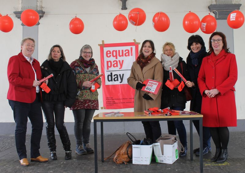 Aktion der Gleichstellungsbeauftragten am Equal Pay Day 