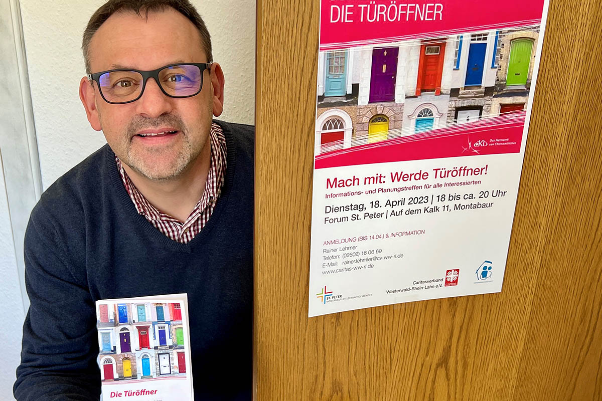 Rainer Lehmler vom Caritasverband Westerwald-Rhein Lahn sucht in Kooperation mit der katholischen Pfarrei Montabaur-Stelzenbachgemeinden und der Gemeindeschwester Plus der VG Montabaur nach sogenannten Trffnern fr das gleichnamige Ehrenamtsprojekt. Foto: Caritasverband Westerwald-Rhein-Lahn e.V./Holger Pritzsch