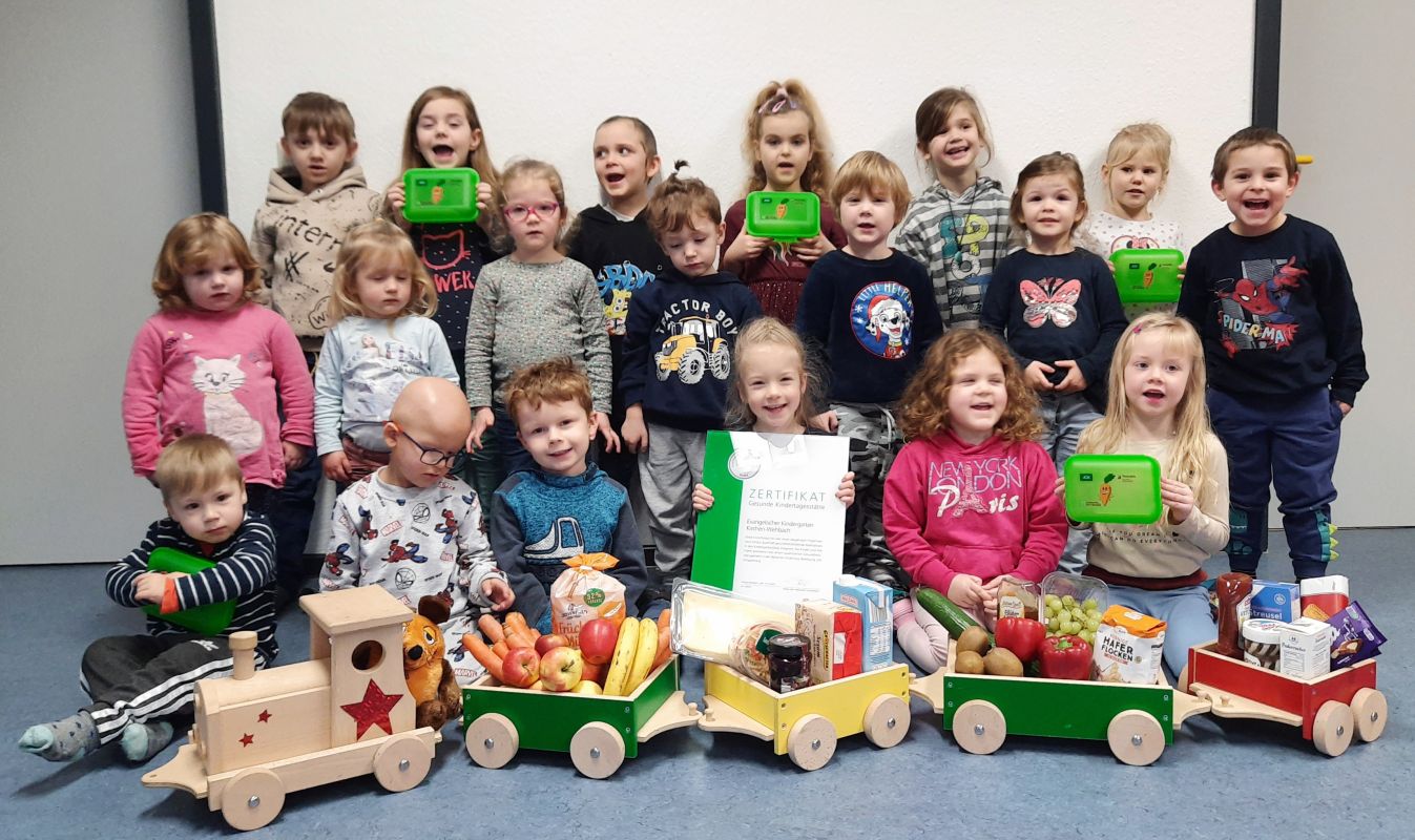 Evangelischer Kindergarten Wehbach erhlt Zertifikat Gesunde Kindertagessttte Silber