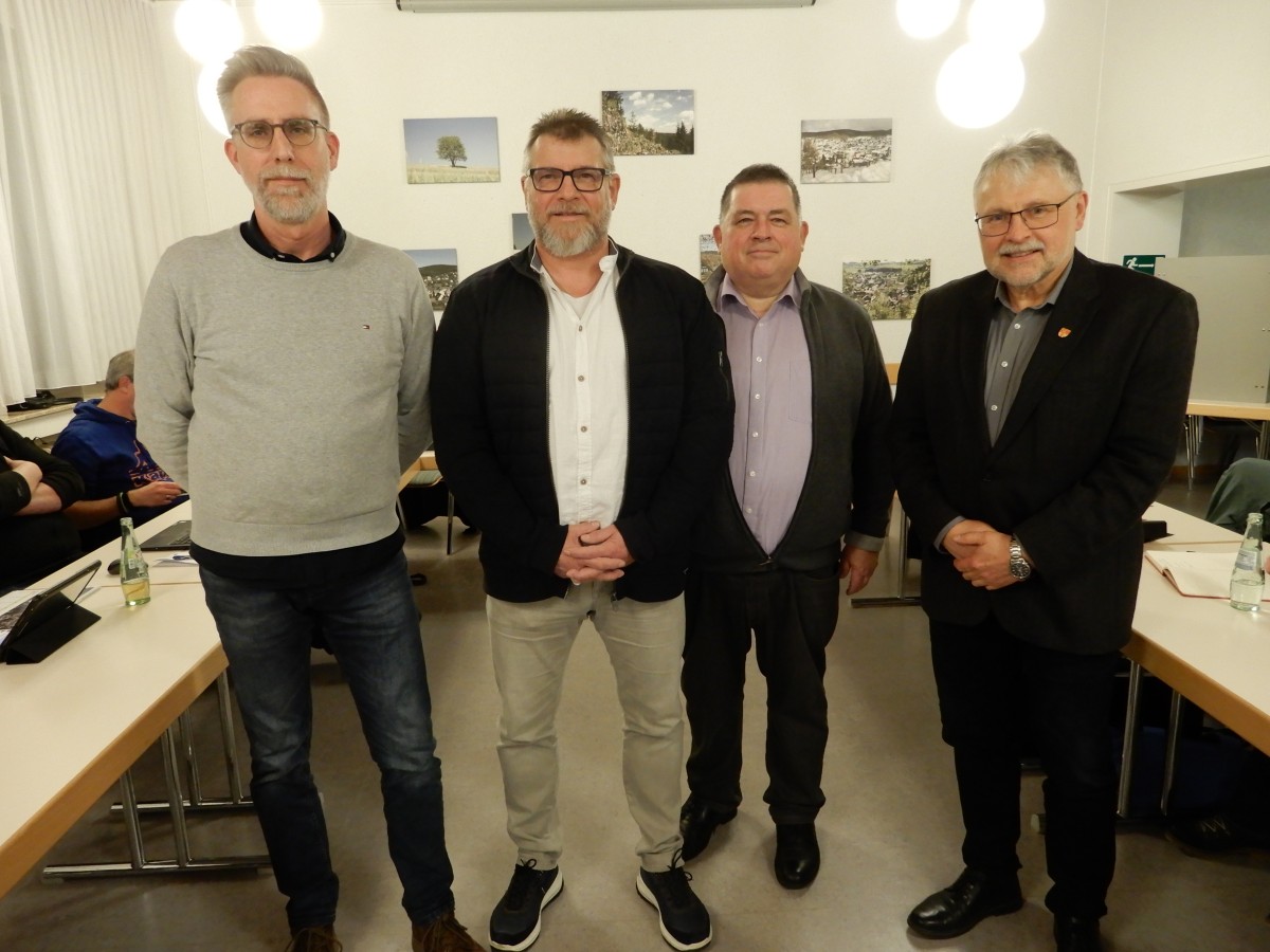 Stefan Bertram, Matthias Werther, Gisbert Runkel und Helmut Sthn (Foto: Dirk Klein/Verbandsgemeindeverwaltung Daaden-Herdorf)