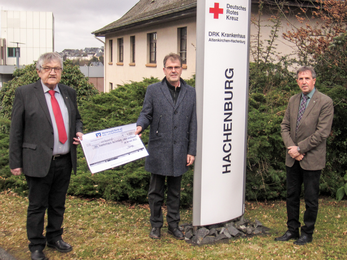 DRK Krankenhaus, Standort Hachenburg. Von links: Gisbert Kmpf, Axel K, Jrgen Ecker (Foto: privat)
