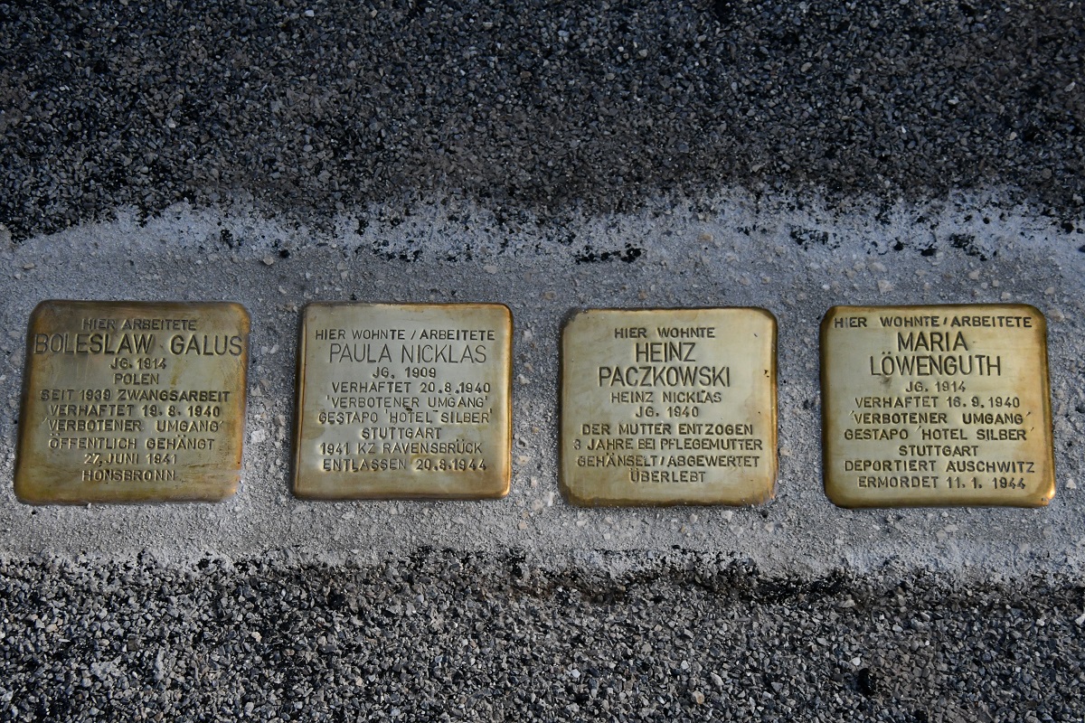 Stolperstein in Bronn erinnert an Maria Lwenguth aus Montabaur 