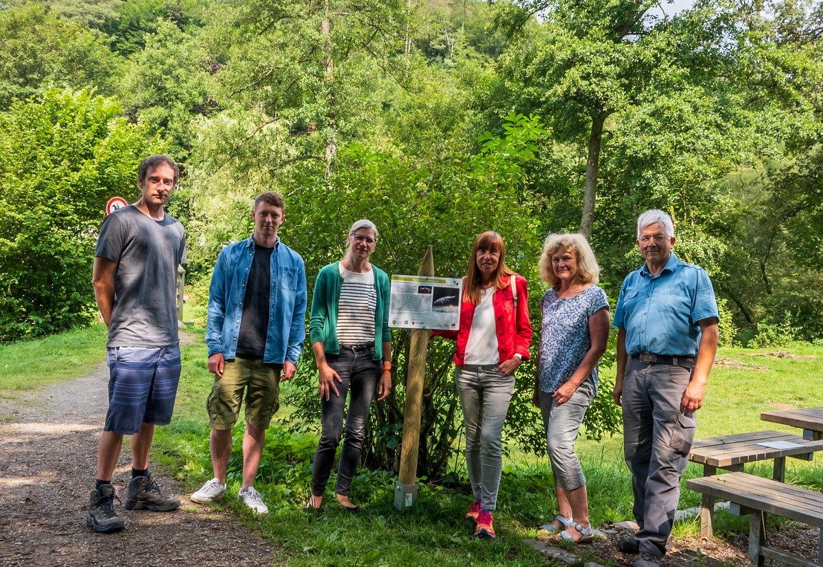 Naturkundliche Tafeln ergnzen das Wandererlebnis auf dem Gelbachtrail