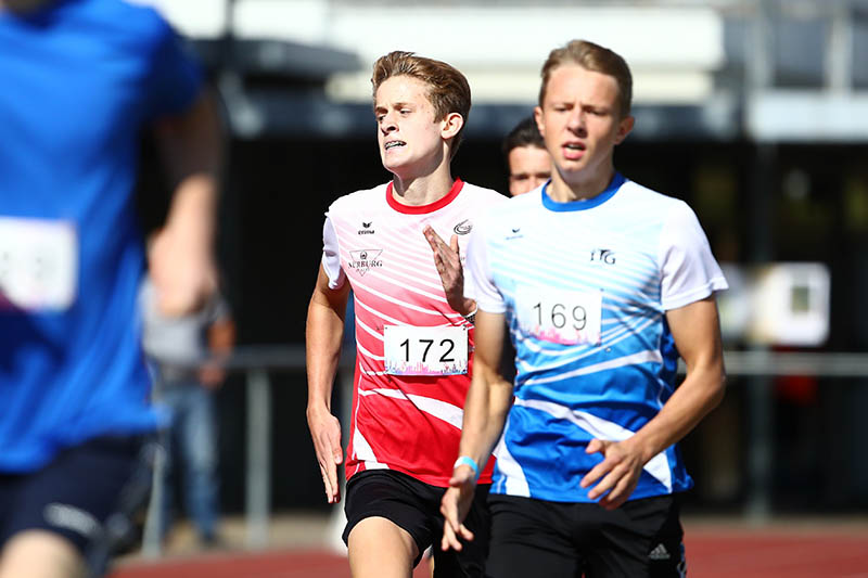 David Conze verbesserte sich mit seiner 800-Meter-Zeit von 2:06,78 Minuten auf Platz 32 der deutschen Jahresbestenliste in der Altersklasse M15. Foto: Verein