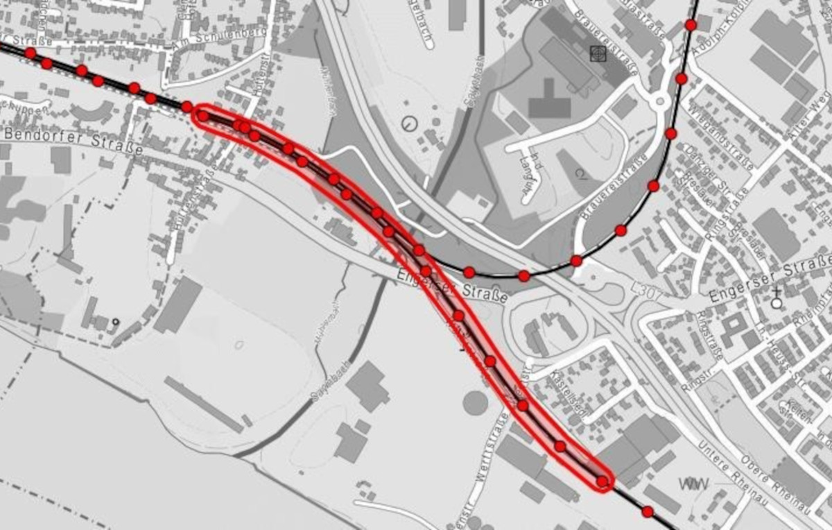 Die Bahn erneuert zwischen Bendorf und Neuwied-Engers die Schienen. (Grafik: DB Netz AG)