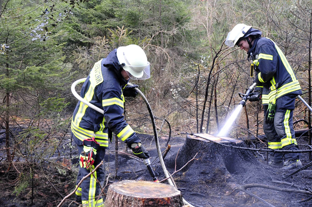 Zwei Kinder legten Feuer im Birnbacher Wald