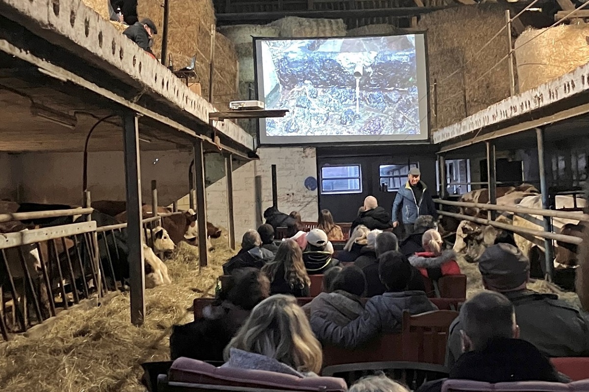 Kino im Bullenstall - das war sicherlich eine einmalige Erfahrung fr die Besucher. (Fotos: Stefan Ley)