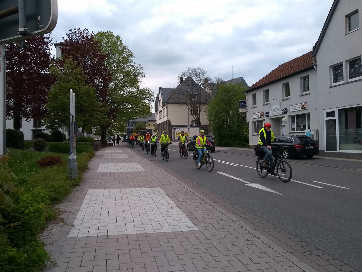 Die Radfahrer wollen in Altenkirchen friedlicher Teil des Verkehrs sein (Foto: Veranstalter)