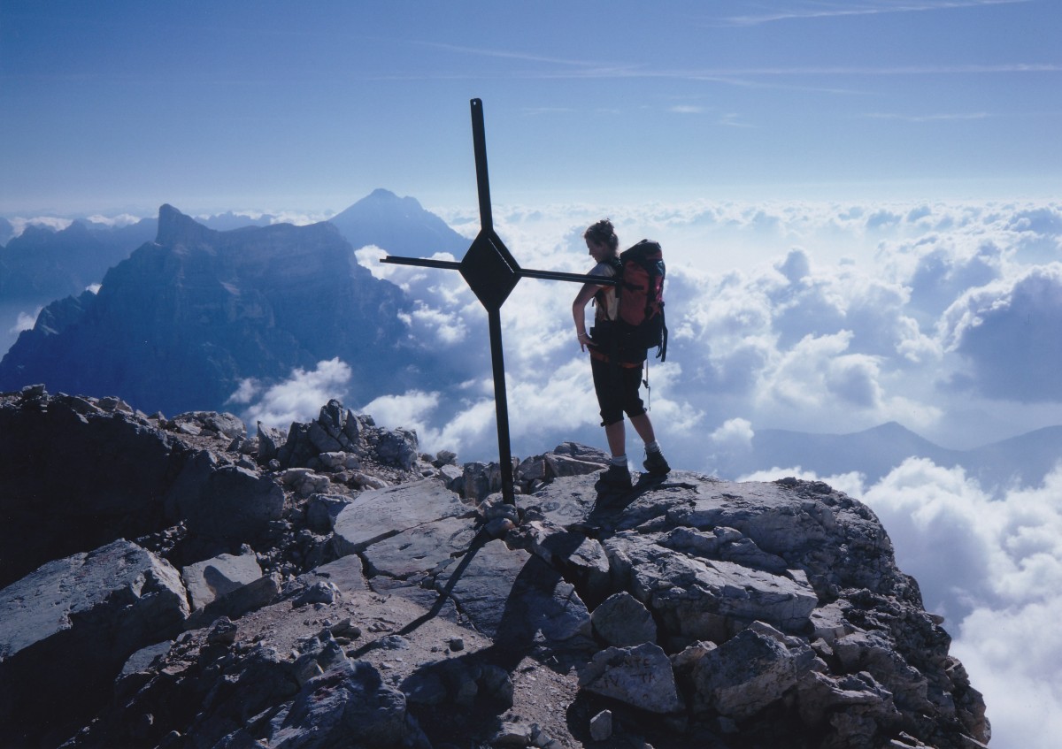 Atemberaubende Panoramen, wie diesen Blick von der Civetta in den Dolomiten, wird Dieter Freigang seinem Publikum prsentieren. (Foto: Dieter Freigang)