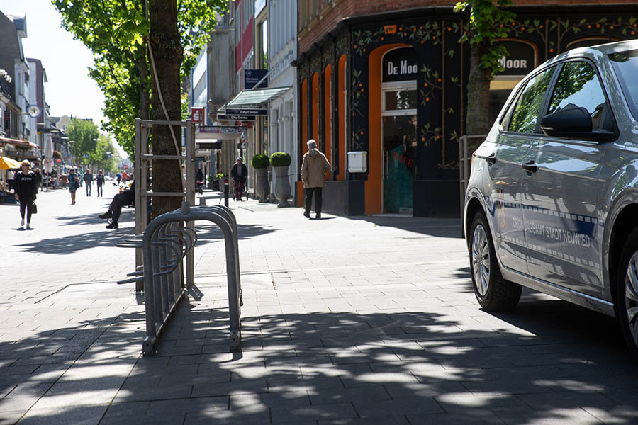 Innenstadt Neuwied am Tag zwei nach der Lockerung