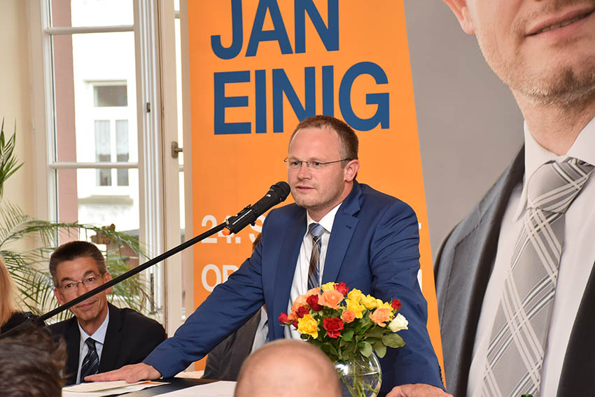 Rhetorisch brillant stellte Jan Einig seine Zukunftsvorstellungen fr die Stadt Neuwied vor. Foto: CDU