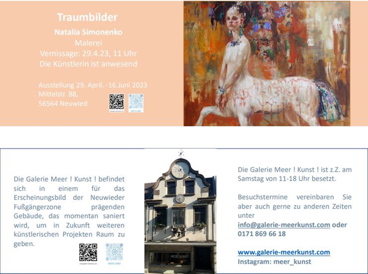 Erffnung der Ausstellung "Traumbilder" in der Galerie "MEER ! KUNST !" in Neuwied