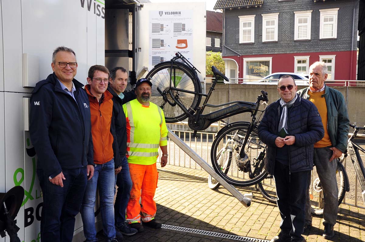 Mobilittswende auch in Wissen: Fahrradboxen wurden ihrer Bestimmung bergeben