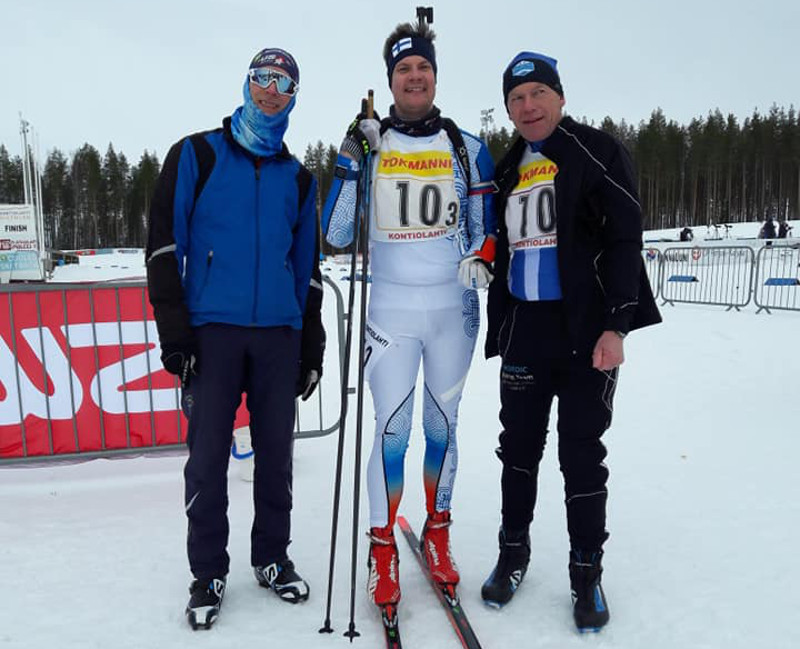 Internationale Biathlon Staffel Ted Hulbert USA, Jukka Viitanen Finnland und Stefan Puderbach GER. Foto: Privat