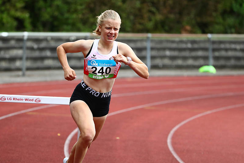 Irina Fischbach lief in Pfungstadt die 400 Meter schneller als viele ltere. Um einen Wimpernschlag schrammte sie an ihrer persnlichen Bestzeit vorbei. Foto: privat
