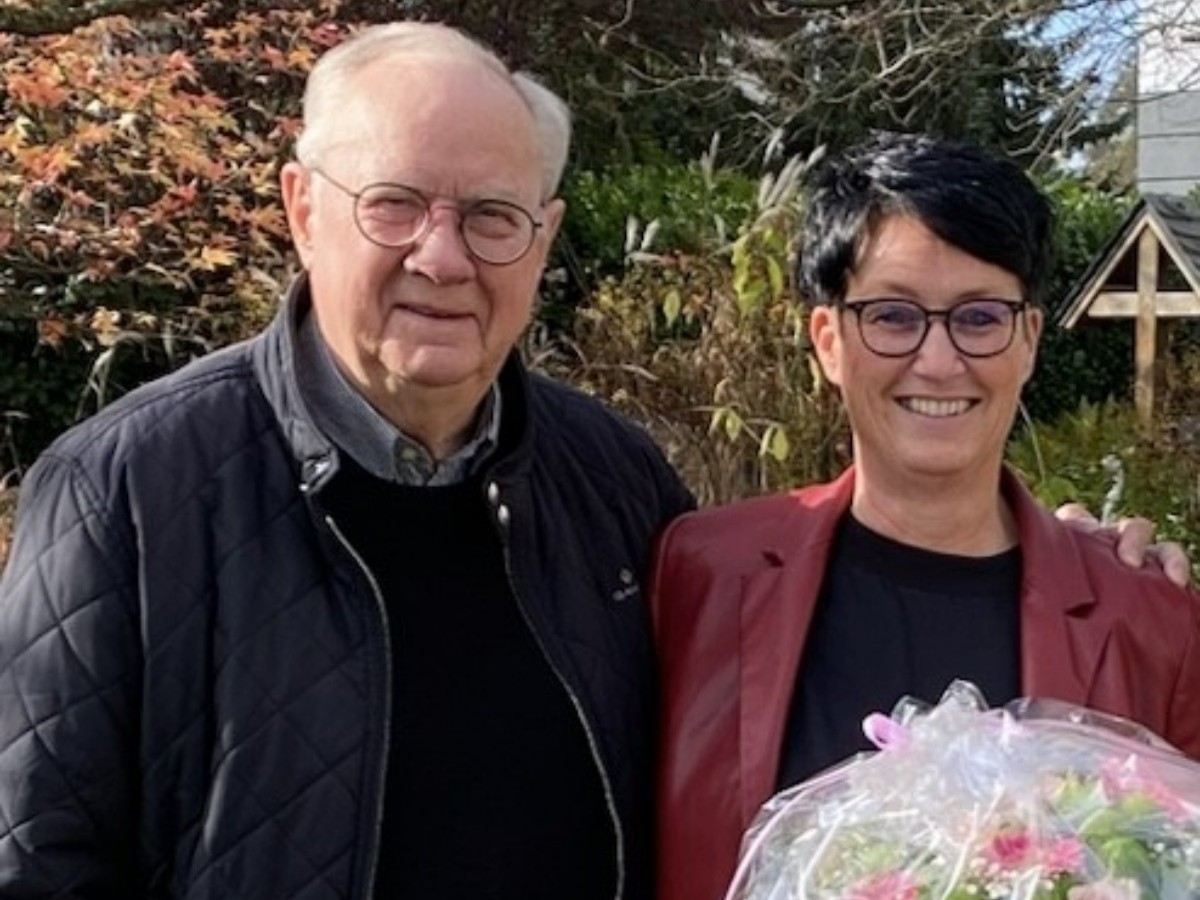 Klaus-Jrgen Griese, 1. Vorsitzender Frderverein, und Nicole Jud, Pflegedienstleiterin Haus Mutter Teresa (Foto: Klaus-Jrgen Griese)