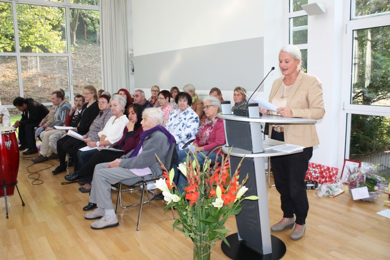 Christine Haubrich ist stolz auf das Doppel-Jubilum der "Gelben Villa" Foto: jkh