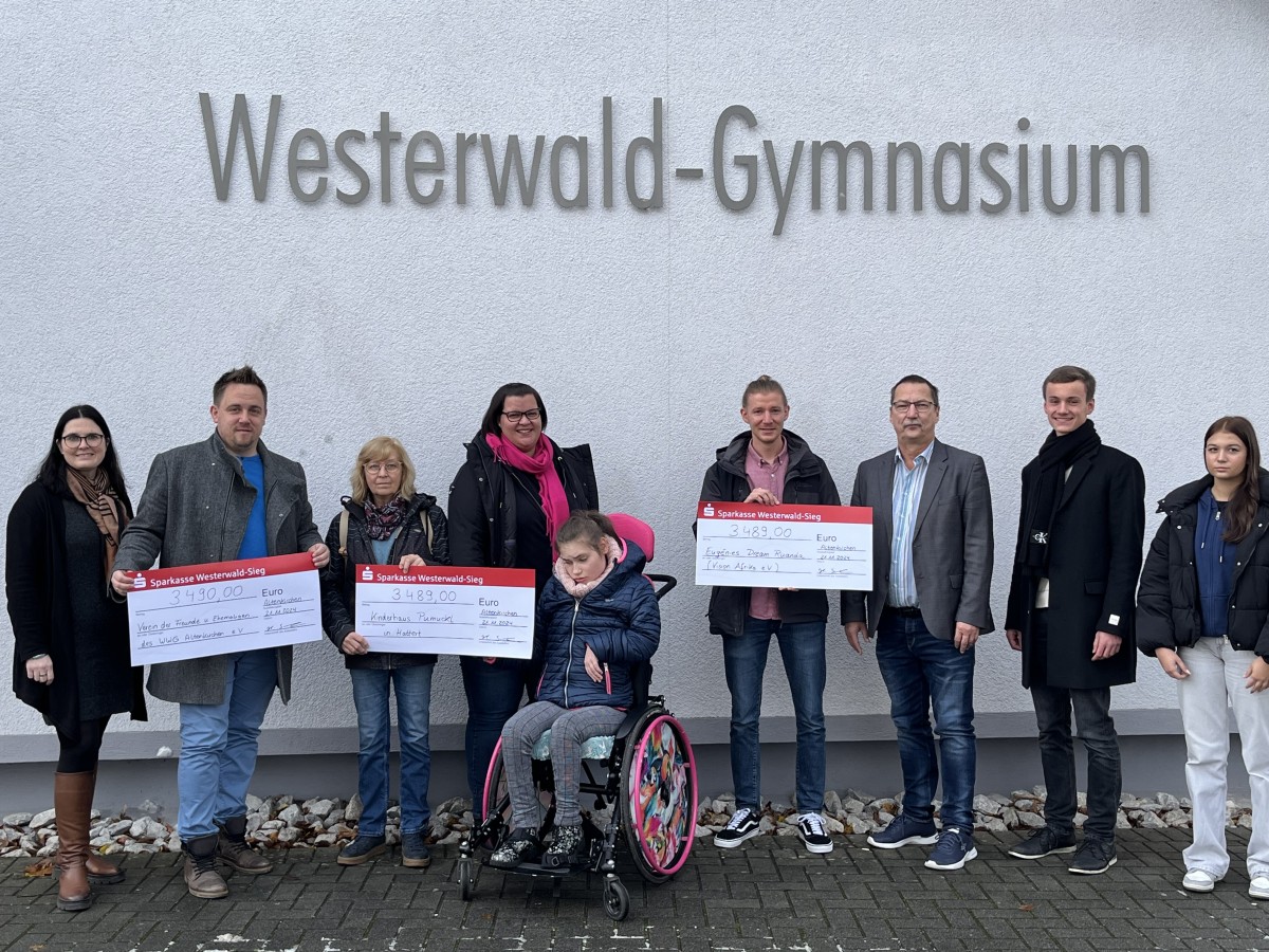 Spendenaktion am Westerwald-Gymnasium in Altenkirchen: 10.468 Euro fr soziale Projekte