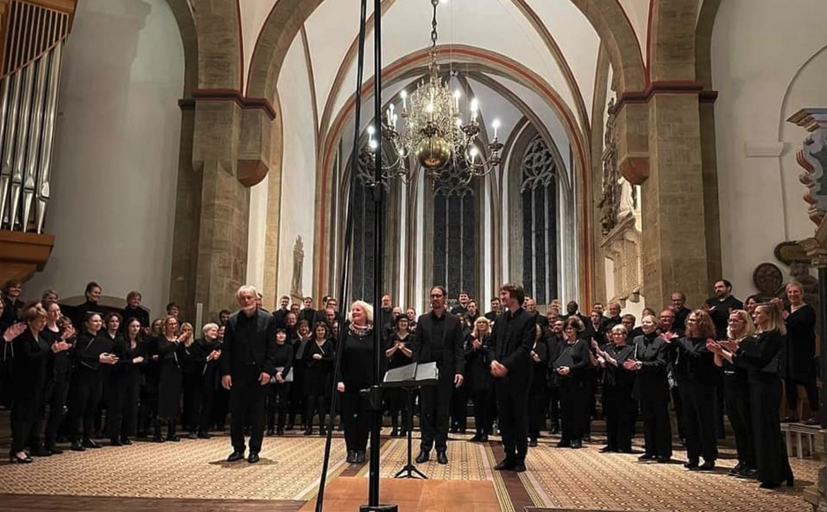 Alle vier teilnehmenden Chre aus Sd- und Ostwestfalen beim ersten Konzert der Konzertreihe am vergangenen Wochenende in Minden. (Foto: privat)