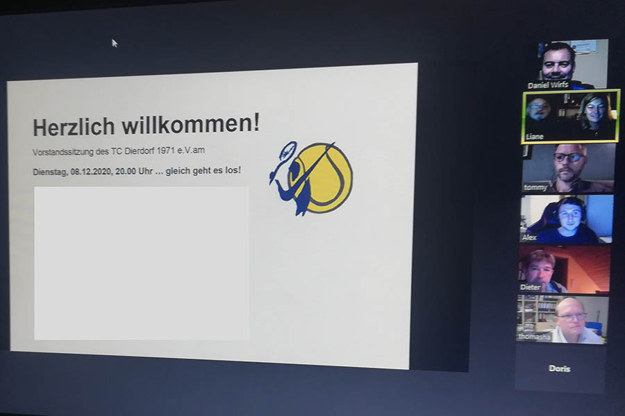Virtuelle Vorstandssitzung des TC Dierdorf