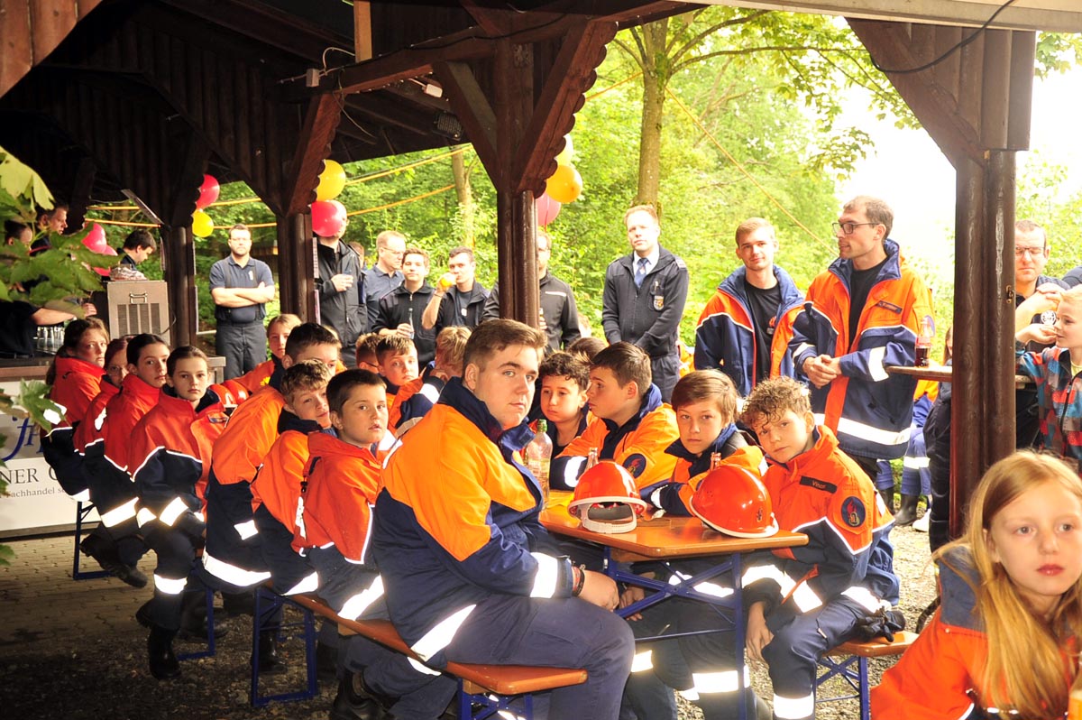 Die Jugendfeuerwehren des Landkreises waren in groer Zahl erschienen (Fotos: kk)