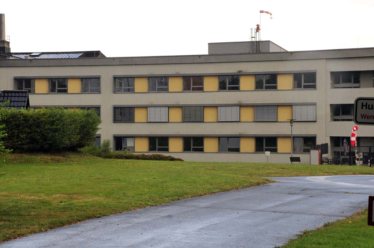 "Krankenhaus" Altenkirchen vom Hubschrauberlandeplatz (Bild:kk)