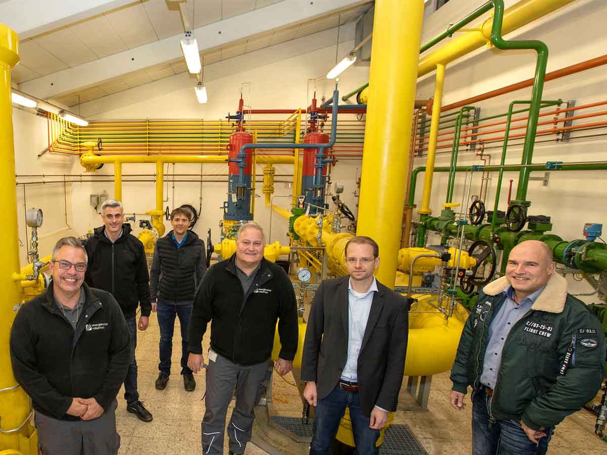 Zum Abschluss der Arbeiten im Westerwald trafen sich einige der Projektmitarbeiter: (von links) Holger Bux, Andreas Weiland, Frank Gerhards, Rainer Hickl, Matthias Groos und Frederik Mller. (Foto: Rder-Moldenhauer/evm)