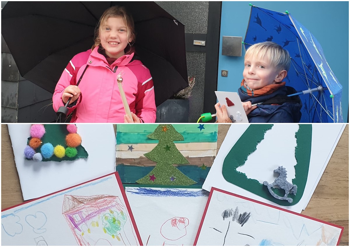 Unter dem Motto "Ein bisschen Wrme zu Weihnachten verschenken" berbrachten die Kinder der Kita-Lwenzahn und der Barbara-Schule Geschenke an ltere Menschen in der Ortsgemeinde Katzwinkel. (Fotos: Frderverein)