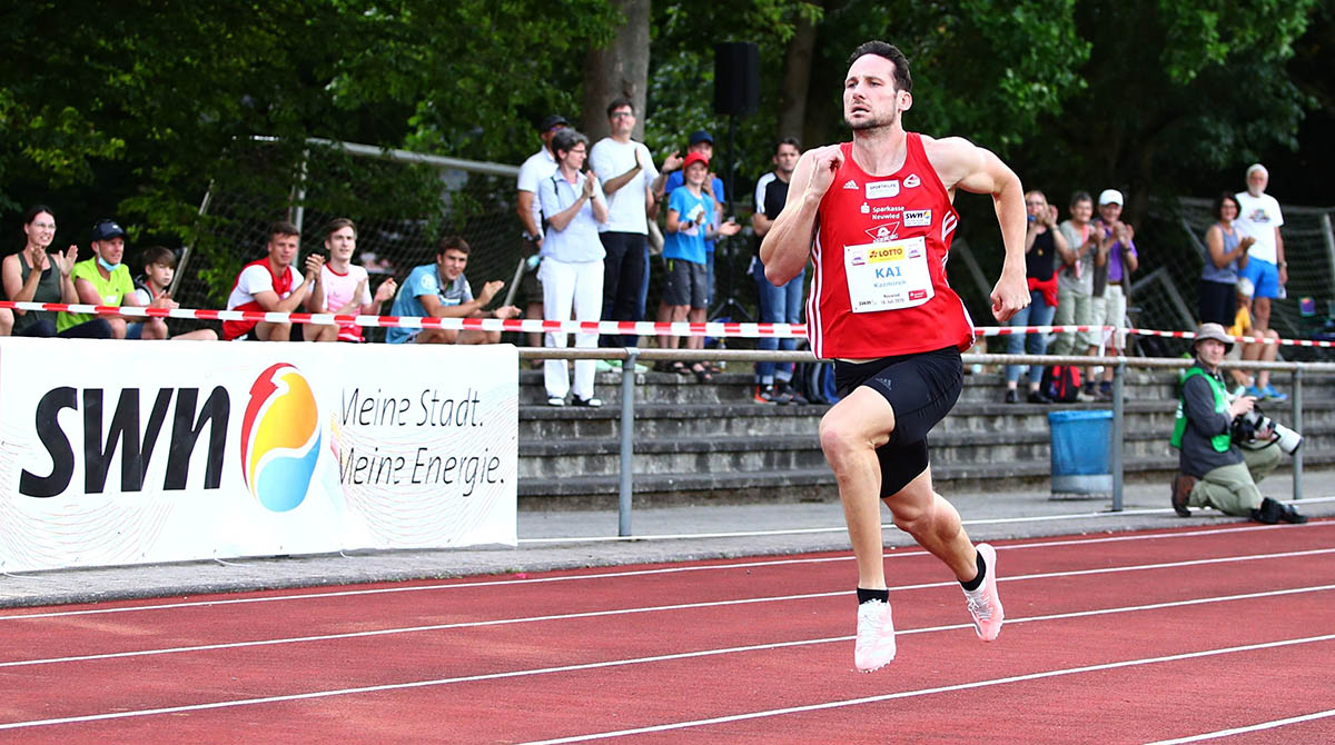 Der Sprint funktionierte noch, doch zum Weitsprung konnte Kai Kazmirek bei der Hallen-EM in Torun nicht mehr antreten. Foto: Verein