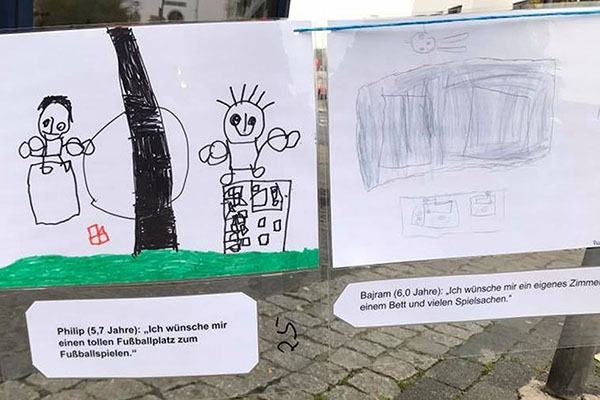 Ausstellung: Kinder machen ihre Wnsche in Bildern deutlich