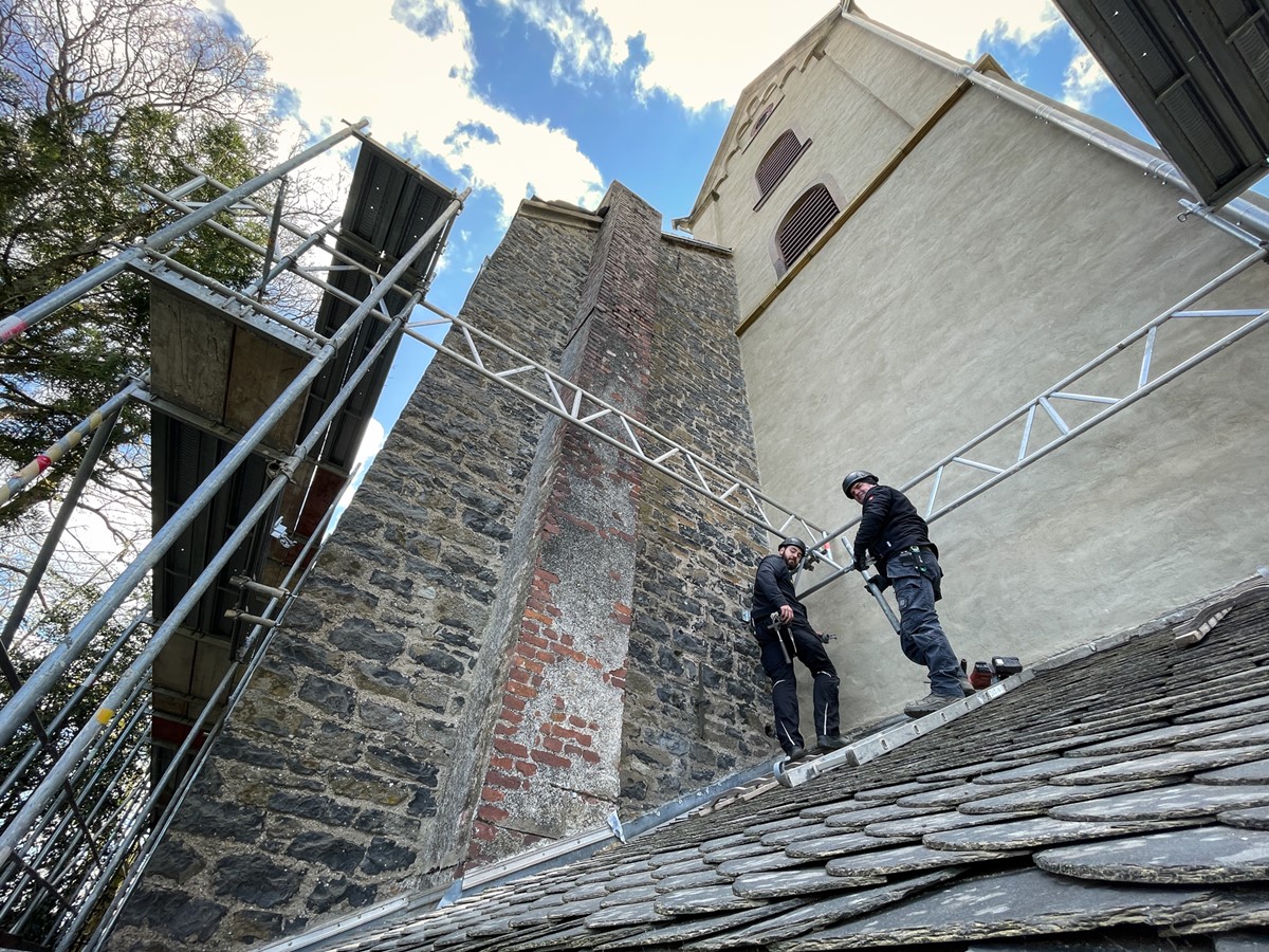 Arbeiten an der Kirburger Kirche dauern noch bis Ende des Jahres