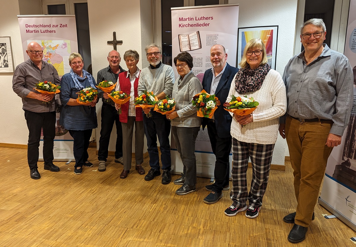 Die Vorstandsmitglieder des Frderkreises fr Kirchenmusik (von links nach rechts): Dietmar Baier, Ursula Fliegner, Klaus-Dieter Boden, Inge Nicolai, Philipp Frster, Gertrud Blanke-Schramm, Ingbert Kroes, Thomas Schmidt (Foto: Frderverein)