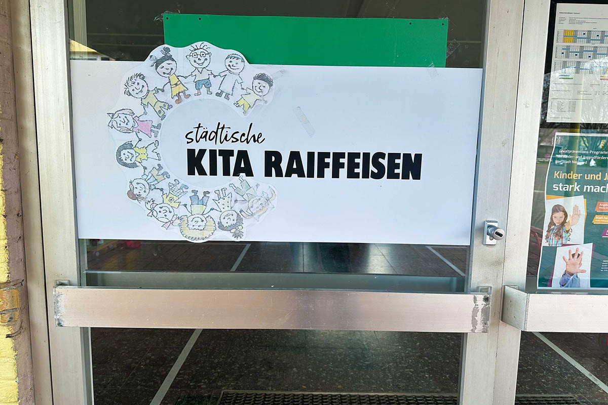 Die stdtische Kita "Raiffeisen" ist derzeit noch in der ehemaligen Hauptschule untergebracht. Sie soll in den "Kastanienhof" umziehen. Fotos Ulf Steffenfauseweh