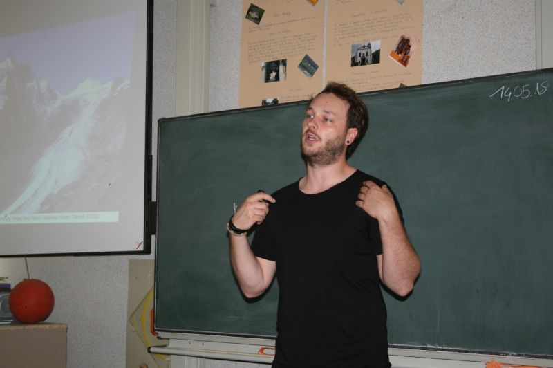 Referent Timo Westermann beim Vortrag ber Folgen des Klimawandels. Fotos: privat