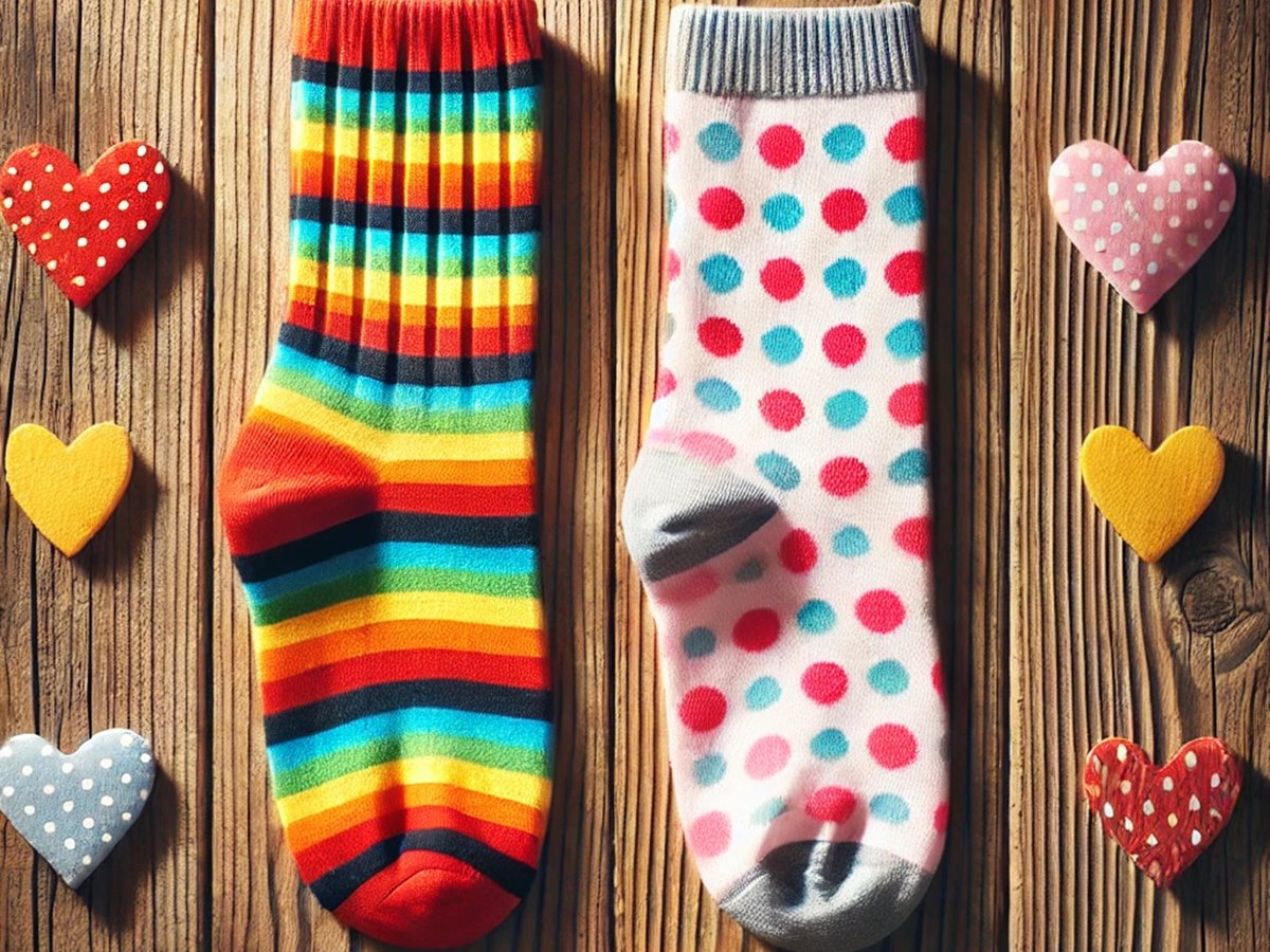 Die unterschiedlichen Socken symbolisieren die Individualitt. (Foto: Lebenshilfe Altenkirchen)