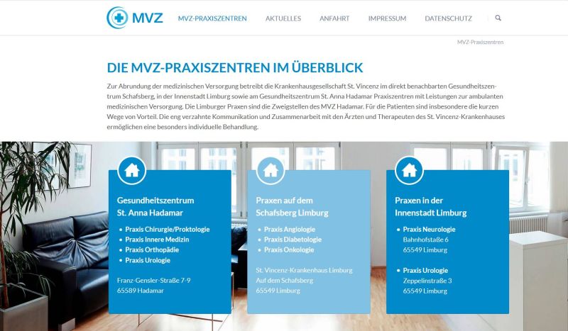 MVZ Homepage. Foto: privat