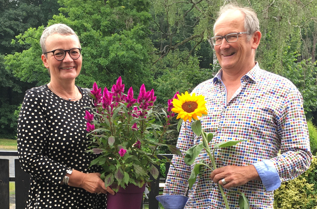 Blumen als Dankeschn fr die Kandidatur. (Foto: Privat)