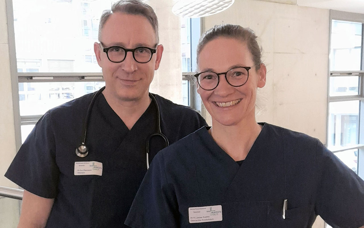 Dr. Kai Zbieranek und Katharine Louise Kastor teilen sich die Leitungsfunktion. (Foto: Marienhaus Klinikum)