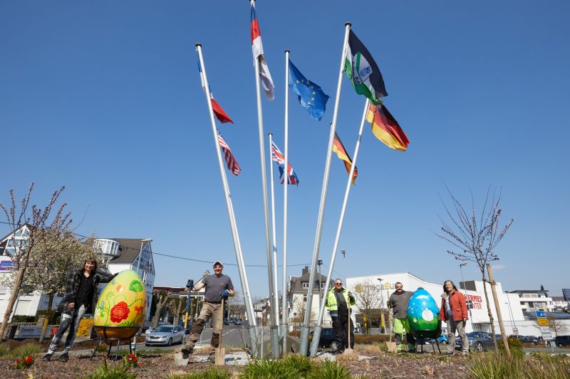 Montabaur blht auf und grt zu Ostern mit besonderem Blickfang