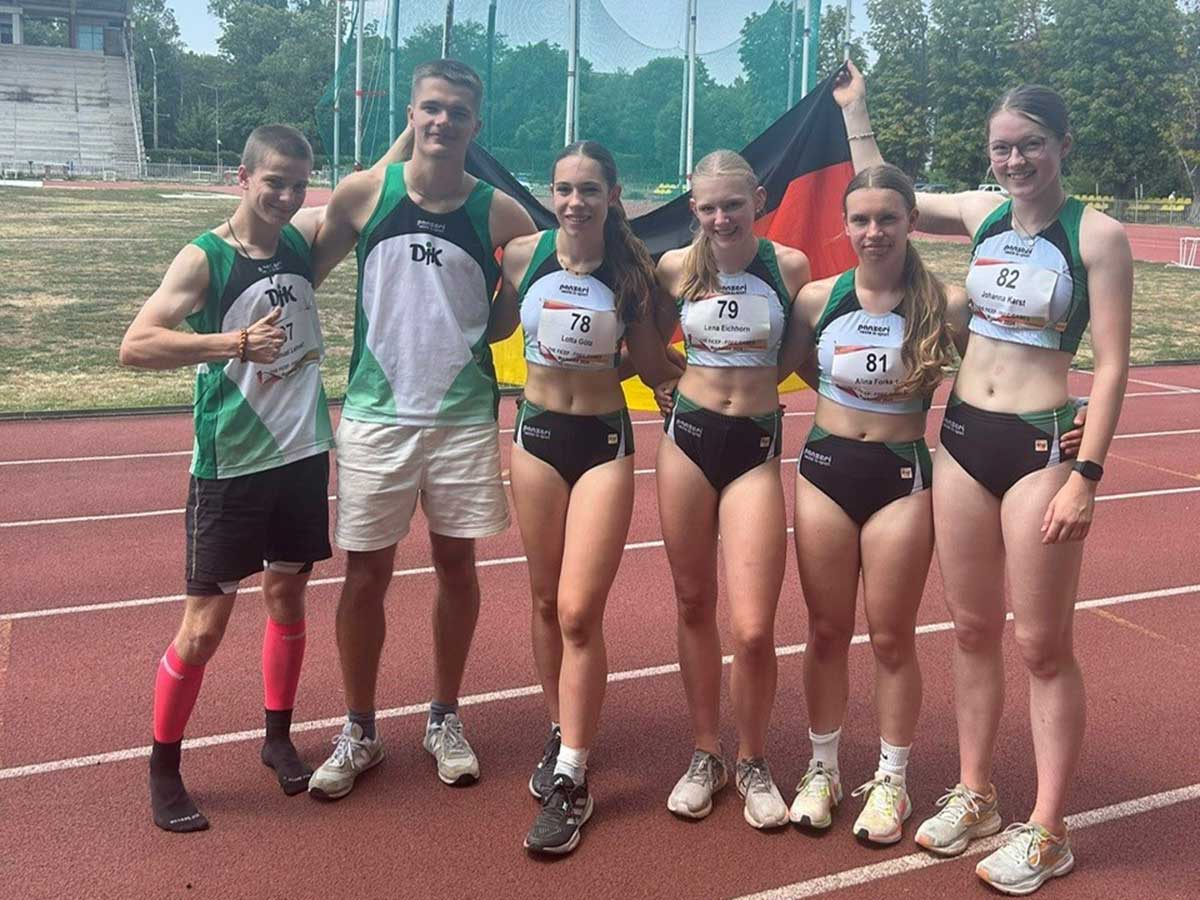 Sechs junge Leichtathleten der LG Rhein-Wied haben ihren internationalen Sport-Hhepunkt des Jahres erfolgreich hinter sich gebracht. (Foto: LG Rhein-Wied)