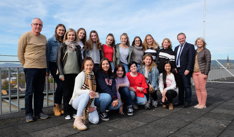 OB Einig hat australische Schlerinnen im Rathaus empfangen 