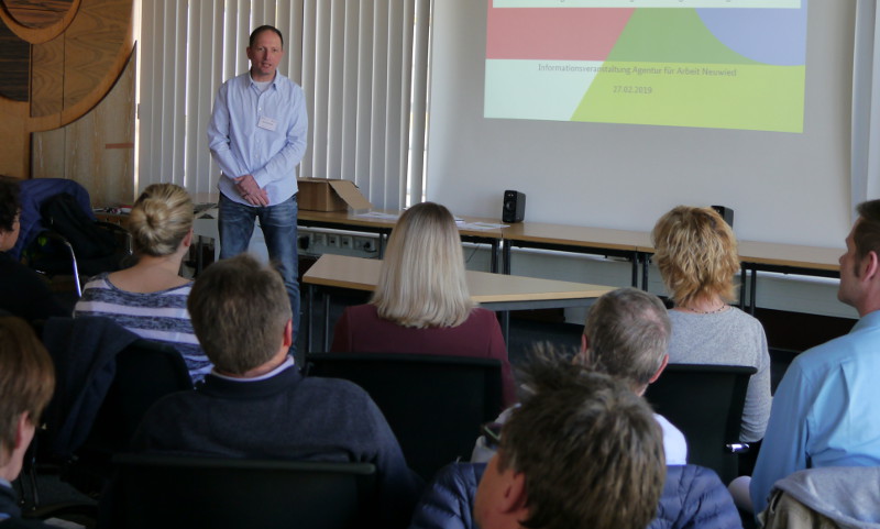 Alexander Hack informierte die Mitarbeiter der Agentur fr Arbeit Neuwied ber die mageblichen Vernderungen in der Ausbildung fr Pflegeberufe. Foto: Privat