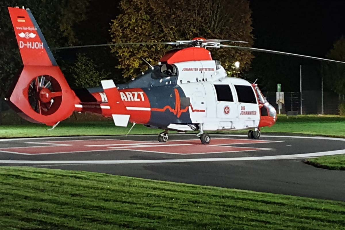 Nachtanflug am Krankenhaus Altenkirchen - Symbolbild (Archiv kk)