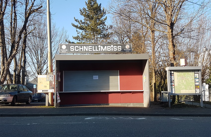 Vorbergehend geschlossen steht am Freitag, 7. Februar, auf einem Schild am Imbiss. (Foto: privat)