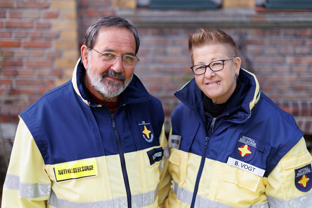 Sie leiten das NFS-System Westerwald und die Ausbildung neuer Notfallseelsorger: Rainer Dmgen und Bea Vogt. (Foto: Peter Bongard)