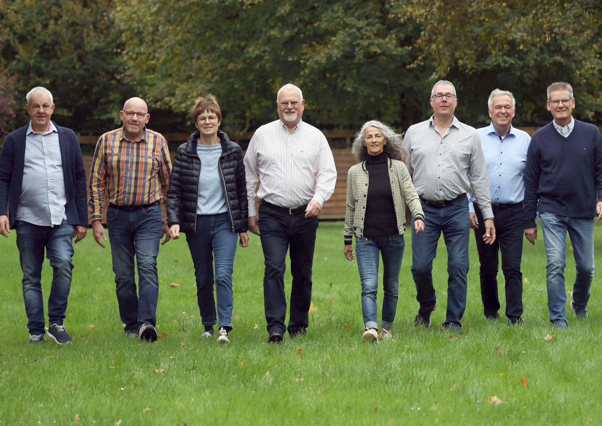 Von links: Thomas Meurer, Thomas Fleischer, Elke He-Klare, Rolf Lhmar, Nicole
Mehlbreuer, Axel Stern, Georg Klare und Hans Dieter Funk. (Foto: Privat)