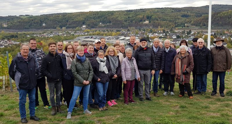 Einen herrlichen Blick auf Unkel und das Rheintal genossen die Teilnehmer der Weinbergsfhrung der CDU Unkel. Foto: privat