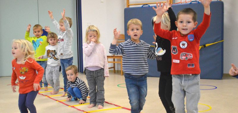 Training mit den Kindergarten Kindern. Foto: privat